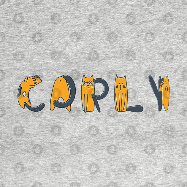 Carly | Girl Name | Cat Lover | Cat Illustration by LisaLiza